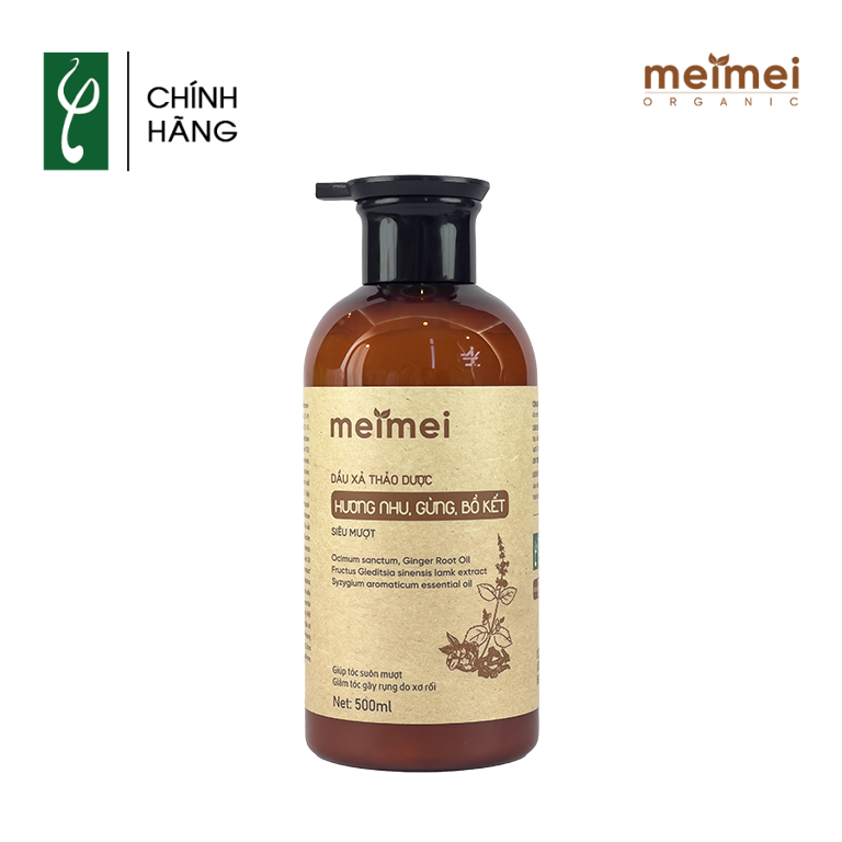 Dầu xả thảo dược Mei Mei siêu mượt hương nhu, gừng, bồ kết 500ml Dầu xả thảo dược Mei Mei siêu mượt hương nhu, gừng, bồ kết 500ml