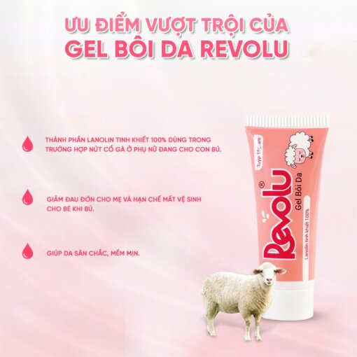 Gel bôi da Revolu Lanolin 15g