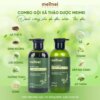 Combo dầu gội – dầu xả thảo dược Mei Mei kiềm dầu sả, chanh, gừng, hà thủ ô 300ml (2)