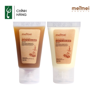 Combo dầu gội – dầu xả thảo dược Mei Mei siêu mượt hương nhu, gừng, bồ kết 30ml