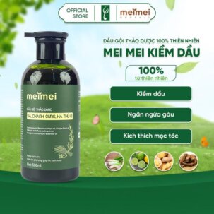 Dầu gội thảo dược Mei Mei kiềm dầu sả, chanh, gừng, hà thủ ô 300ml