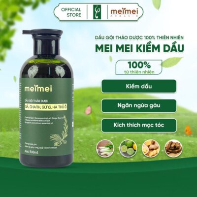 Dầu gội thảo dược Mei Mei kiềm dầu sả, chanh, gừng, hà thủ ô 300ml