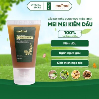 Dầu gội thảo dược Mei Mei kiềm dầu sả, chanh, gừng, hà thủ ô 30ml