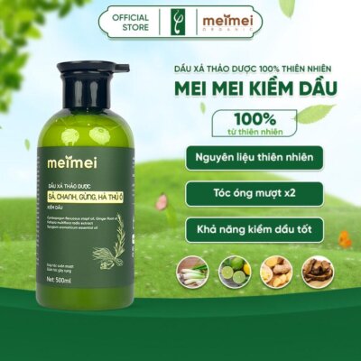 Dầu xả thảo dược Mei Mei kiềm dầu sả, chanh, gừng, hà thủ ô 300ml
