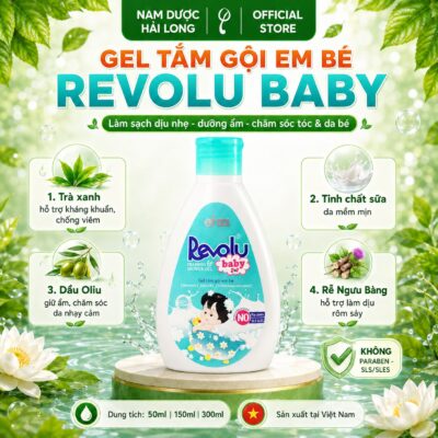 Gel tắm gội trẻ em Revolu Baby 150ml