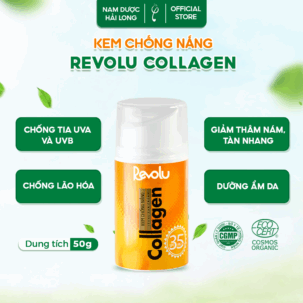 Kem chống nắng cao cấp Revolu Collagen 50g dành cho mọi loại da, không bóng nhờn