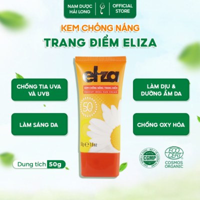 Kem chống nắng trang điểm ELIZA 50g nâng tông, lâu trôi, ngừa lão hóa
