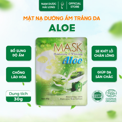COMBO 10 Mặt nạ dưỡng ẩm trắng da Aloe 30g x 10