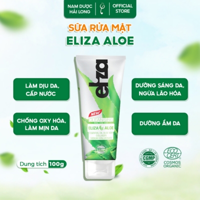 Sữa rửa mặt Eliza Aloe 100g làm sạch, dưỡng ẩm, tái tạo da