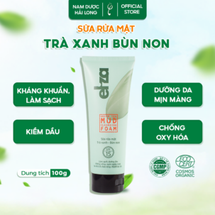 Sữa rửa mặt Eliza trà xanh bùn non thải độc kiểm soát dầu kháng khuẩn, ngừa mụn 100g