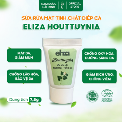 Sữa rửa mặt tinh chất diếp cá Eliza Houttuynia ngừa mụn, trắng da 7,5g