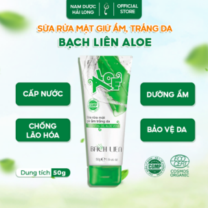Sữa rửa mặt giữ ẩm, trắng da Bạch Liên Aloe 50g