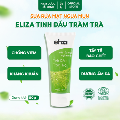 Sữa rửa mặt ngừa mụn Eliza tinh dầu Tràm Trà 50g
