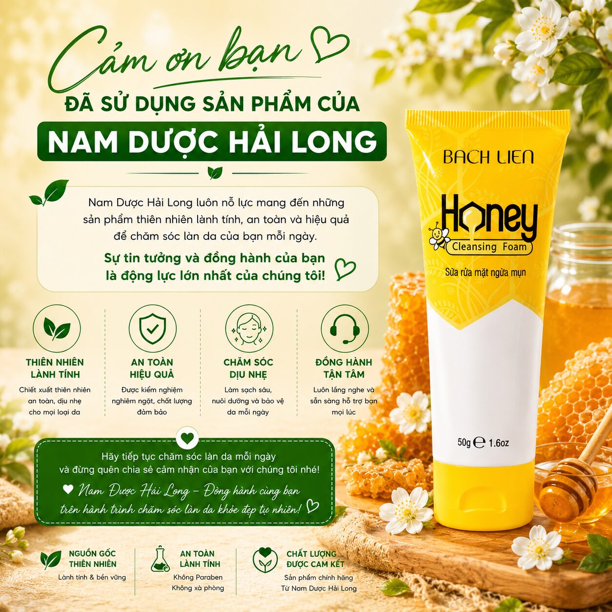 Sữa rửa mặt ngừa mụn Bạch Liên Honey (4)