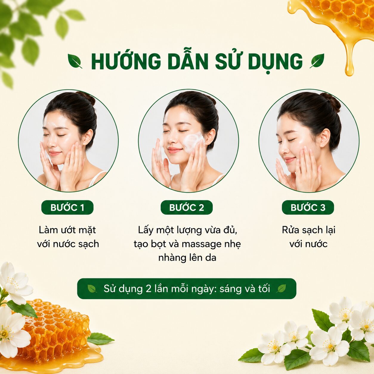 Sữa rửa mặt ngừa mụn Bạch Liên Honey (7)