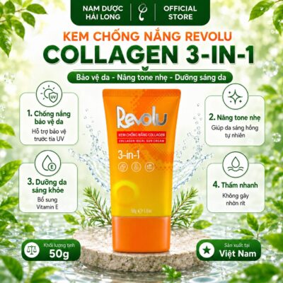 Kem chống nắng Revolu collagen 3in1