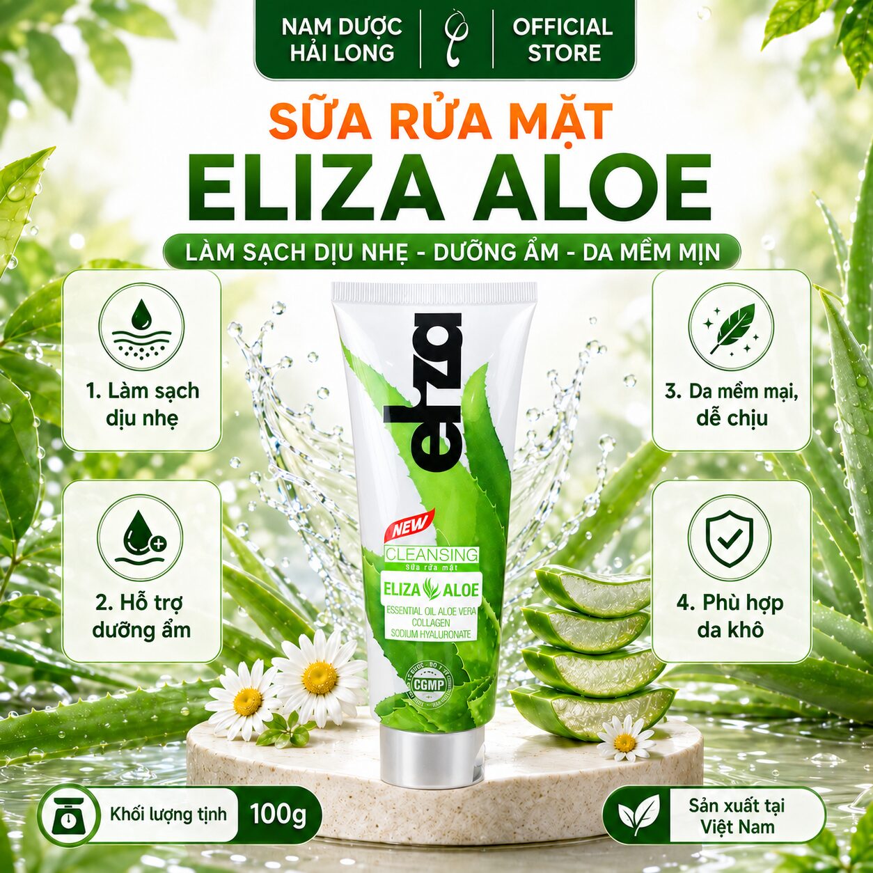 sữa rửa mặt eliza aloe (1)