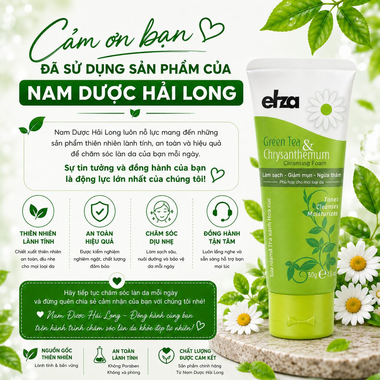 sữa rửa mặt eliza trà xanh hoa cúc (8)