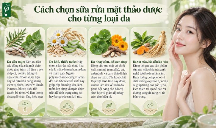 sữa rửa mặt thảo dược