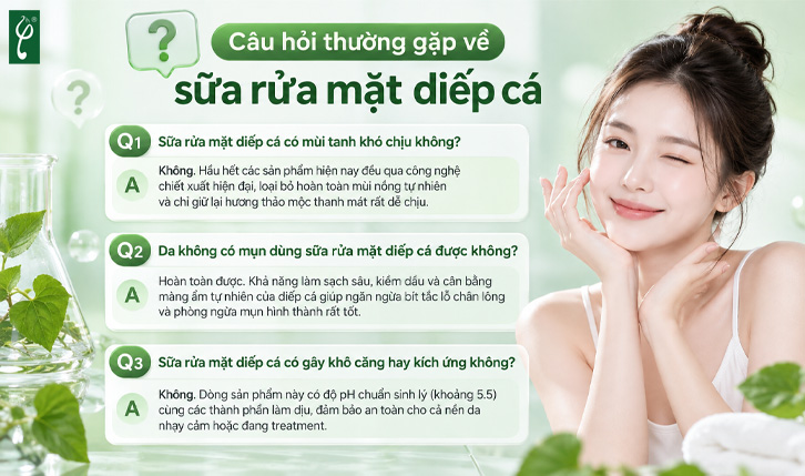 sữa rửa mặt diếp cá