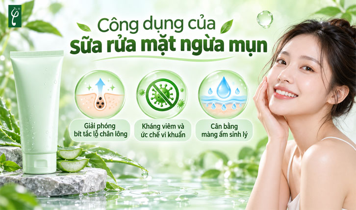 sữa rửa mặt ngừa mụn