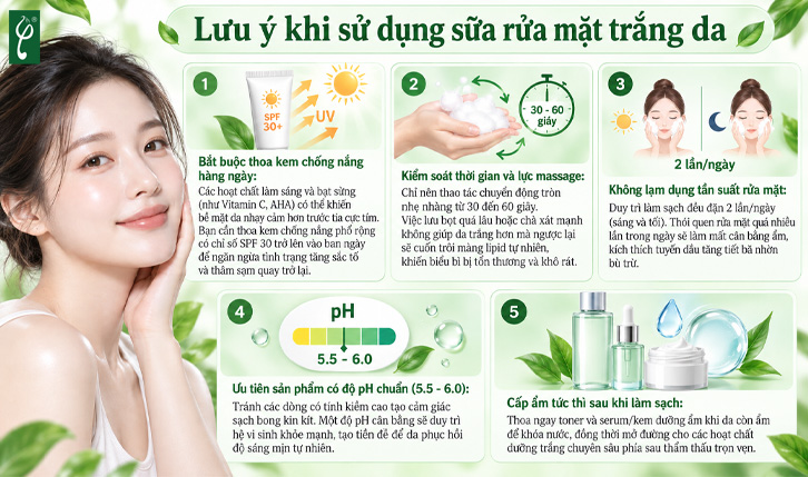 Sữa rửa mặt trắng da