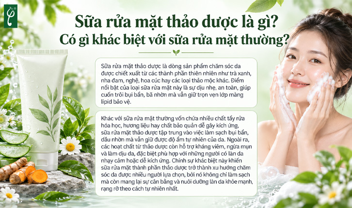 sữa rửa mặt thảo dược