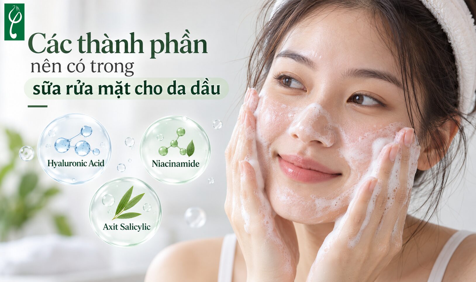 Các thành phần nên có trong sữa rửa mặt kiểm soát dầu
