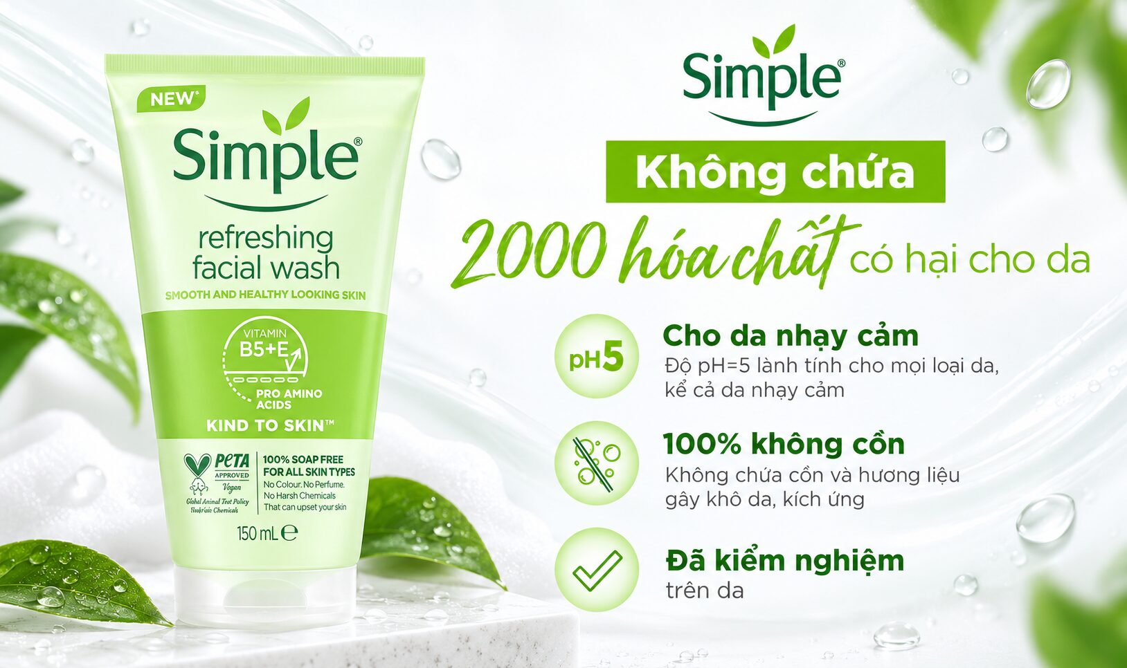 Sữa rửa mặt Simple