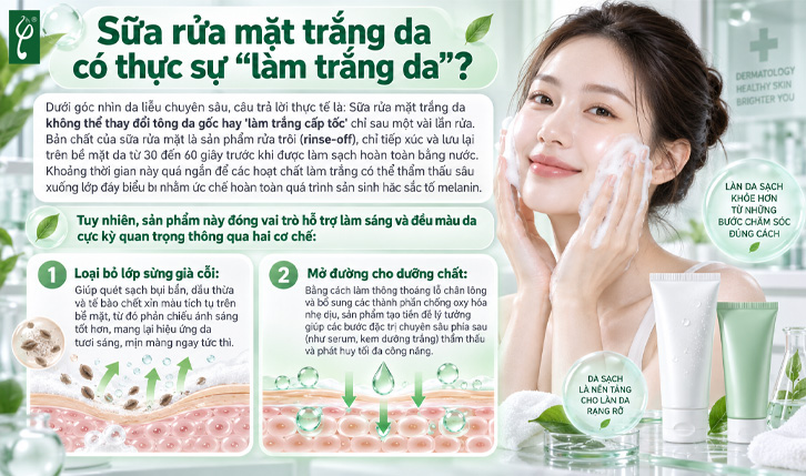 Sữa rửa mặt trắng da