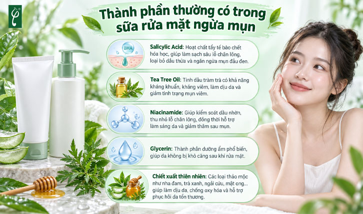 sữa rửa mặt ngừa mụn