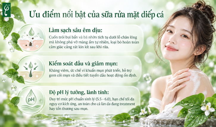 sữa rửa mặt diếp cá