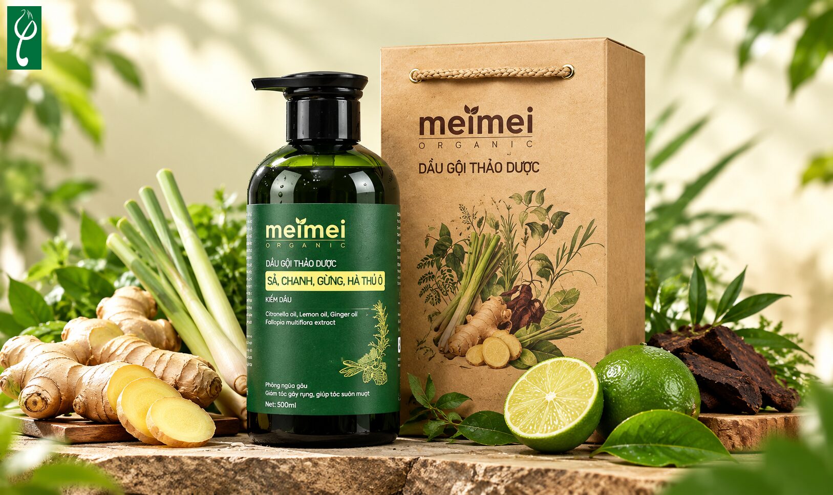 Dầu gội chanh gừng sả Mei Mei