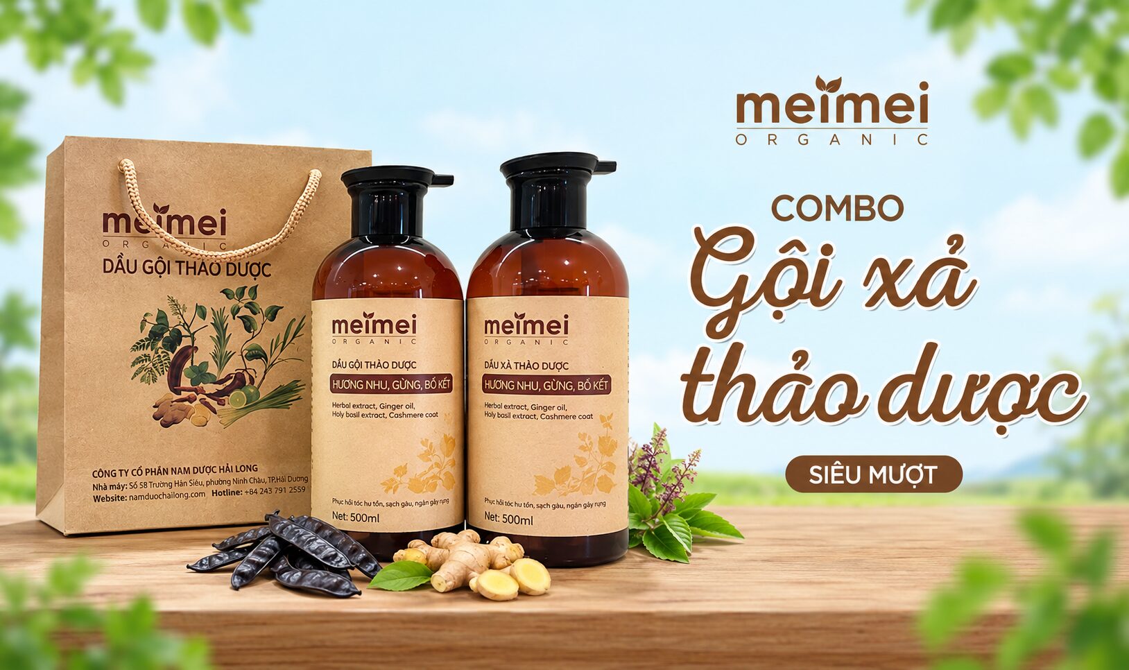 Dầu gội Mei Mei siêu mượt - Bí quyết phục hồi tóc khô xơ, vào nếp x2 