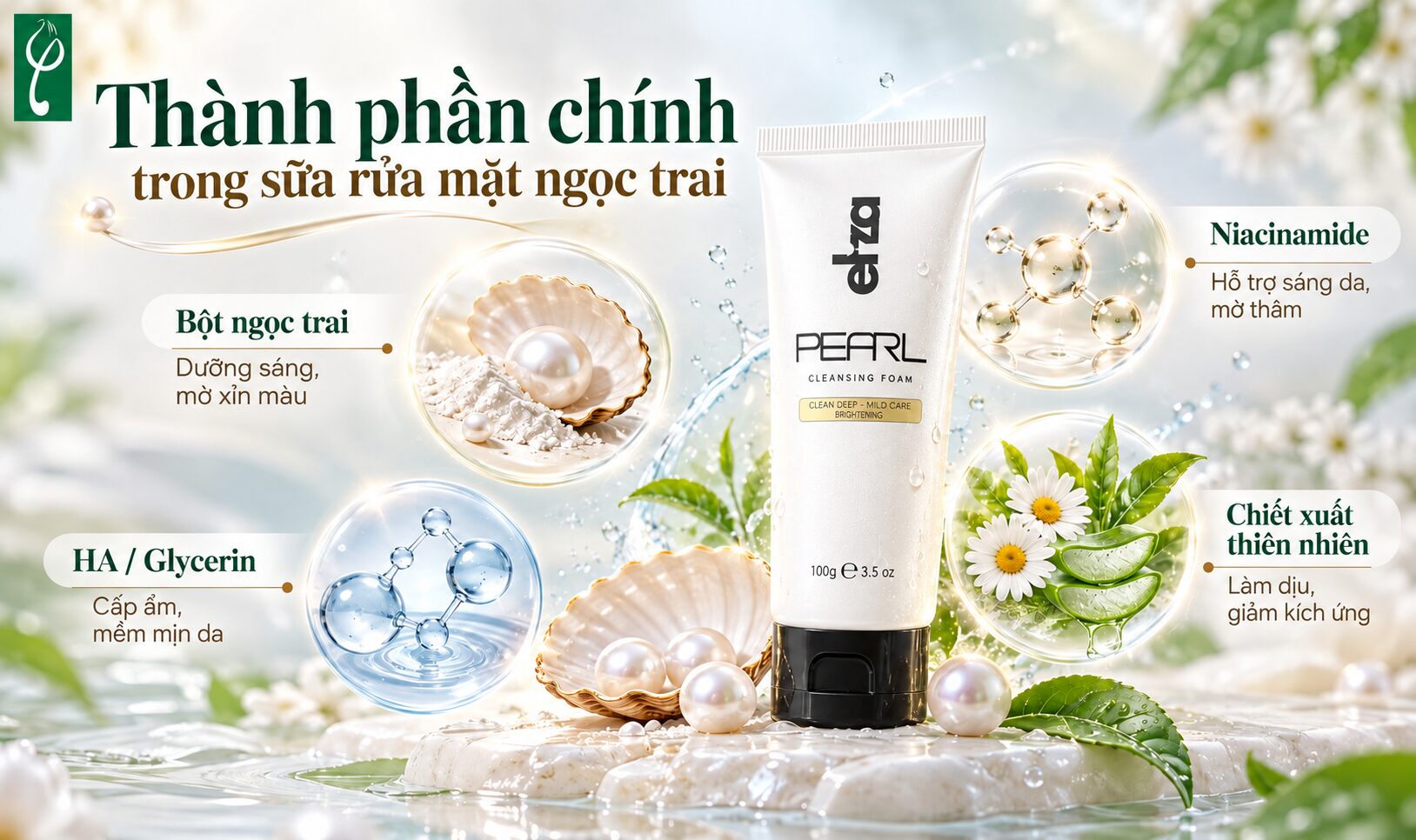 Sữa rửa mặt ngọc trai
