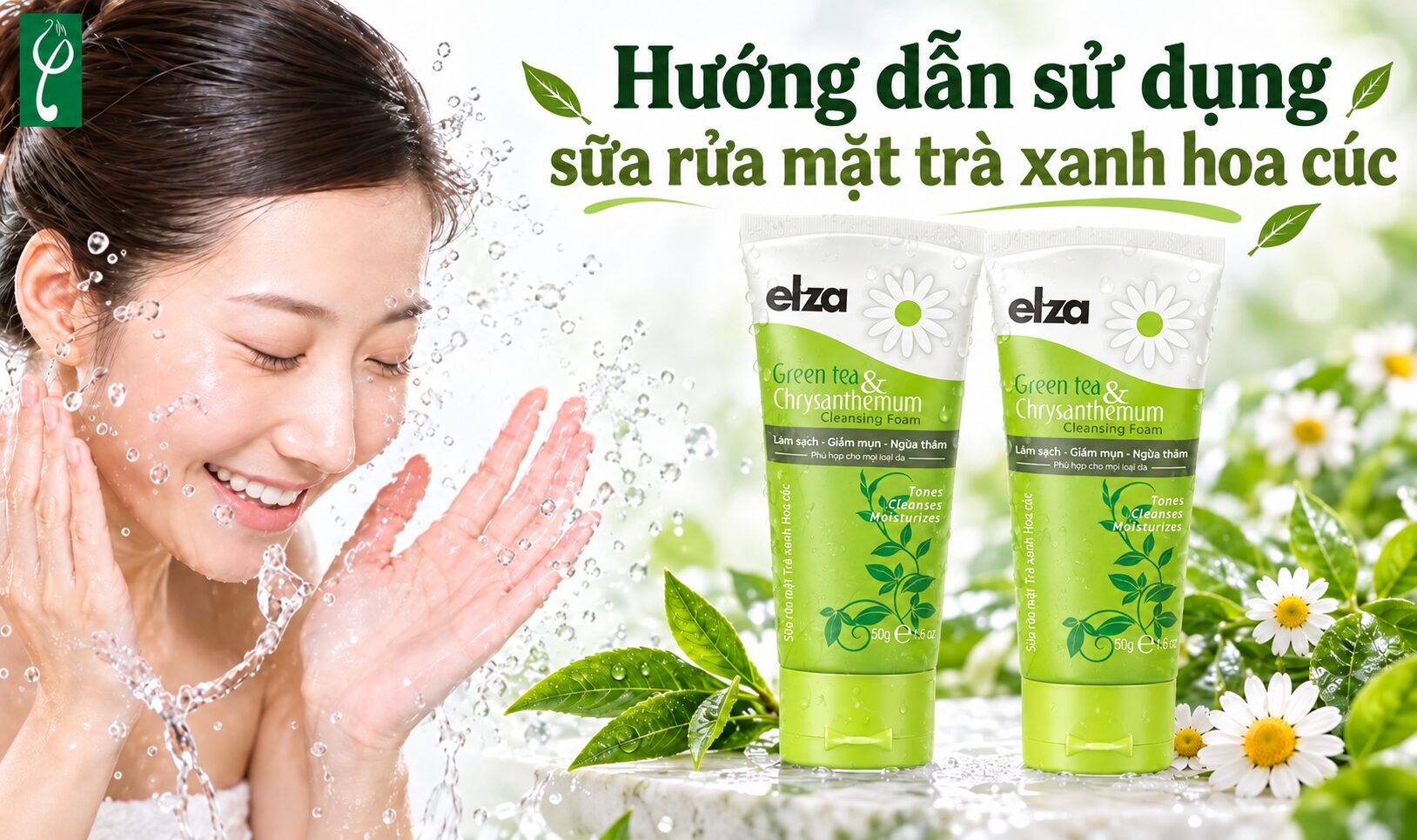 Sữa rửa mặt trà xanh hoa cúc