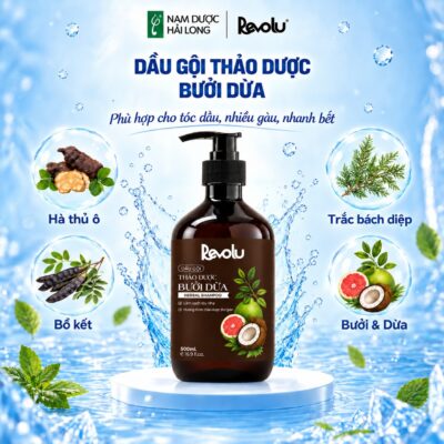 Dầu gội thảo dược Bưởi Dừa Revolu 500ml