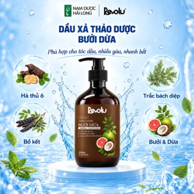 Dầu Xả Thảo Dược Bưởi Dừa Revolu 500ml