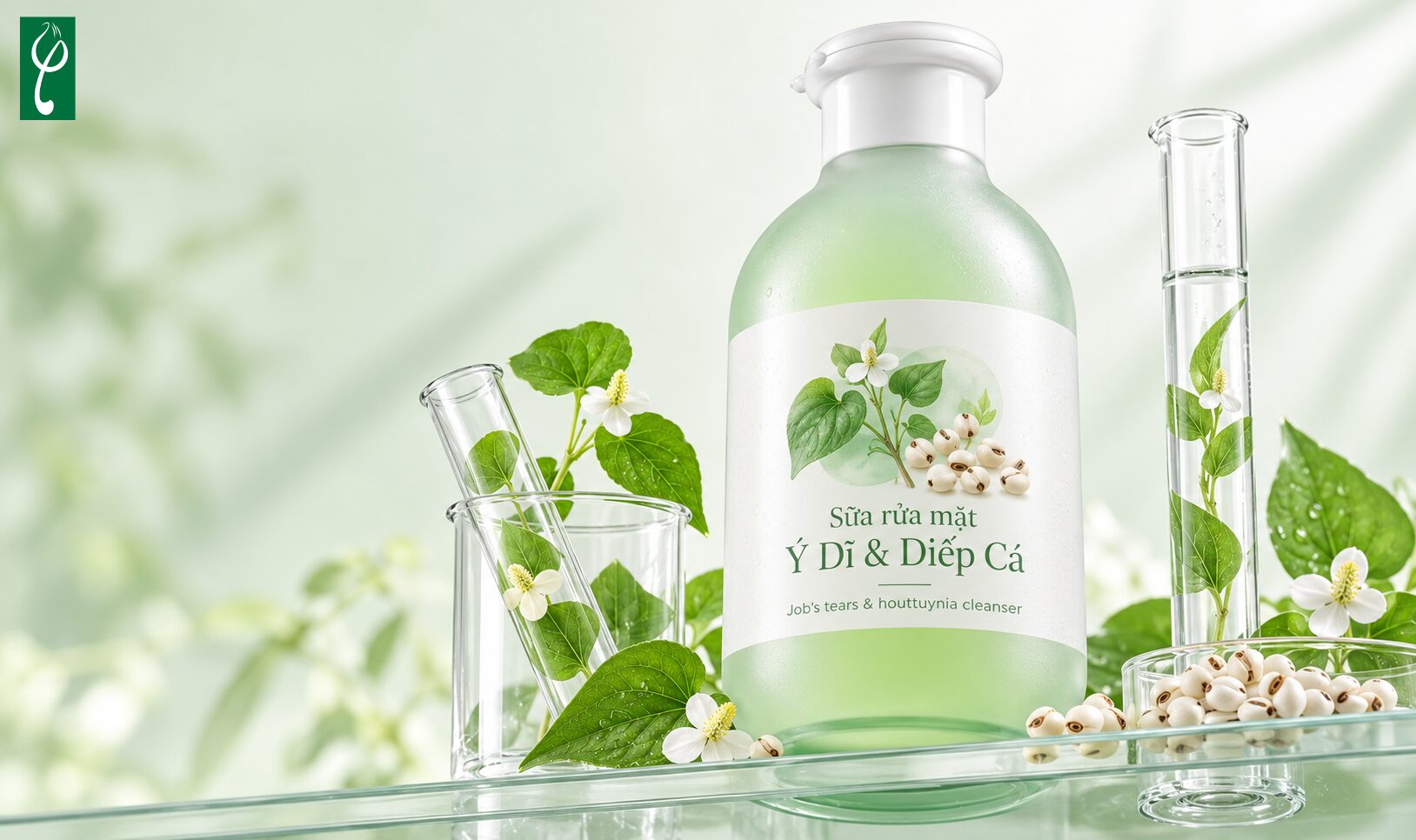 Sữa rửa mặt thảo dược (Ý dĩ, diếp cá)